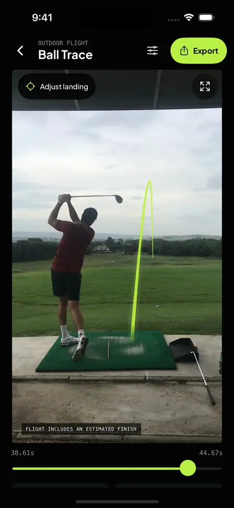 Ball Trace. Complete native app example, including estimated sections.